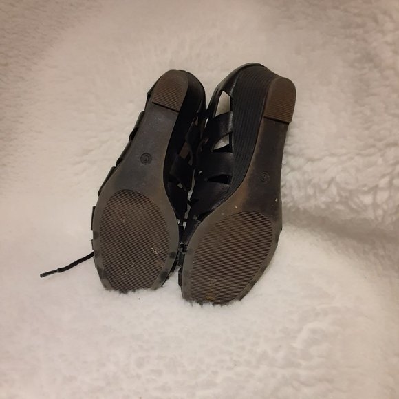 Lime Light sz 6 front lace up black sandal - Picture 4 of 4